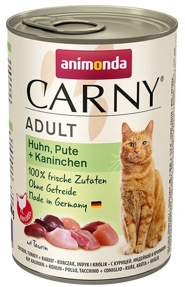 Levně 7X Animonda Cat Carny Adult kuřecí příchuť krůta králík 400 g