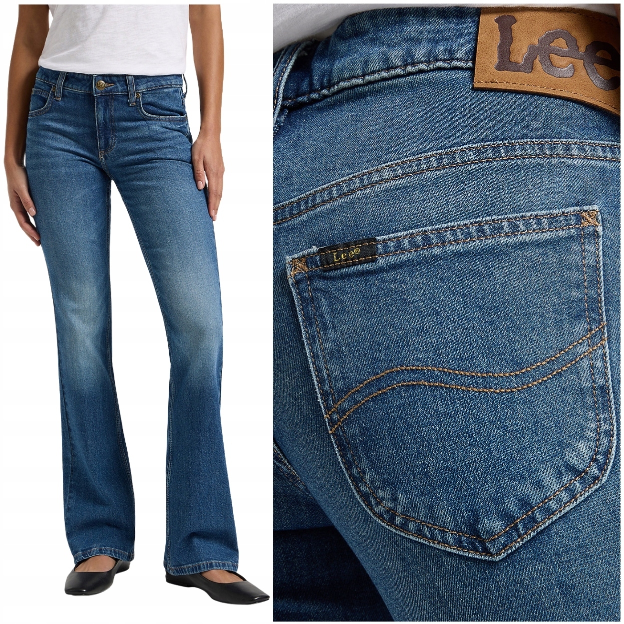 Lee Jessica HigherClimb dámské rozšířené džíny – střih do zvonu, W26 L31