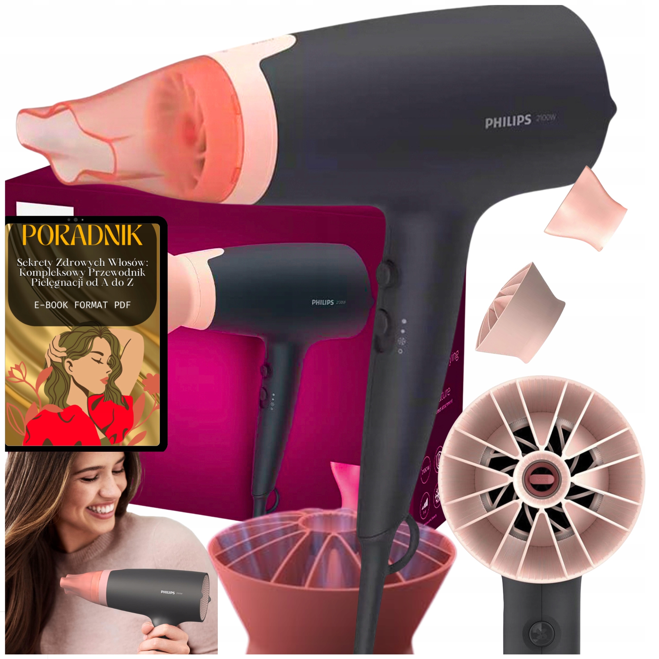Profesjonalna Suszarka Do Włosów Philips Z Innowacyjną Nasadką