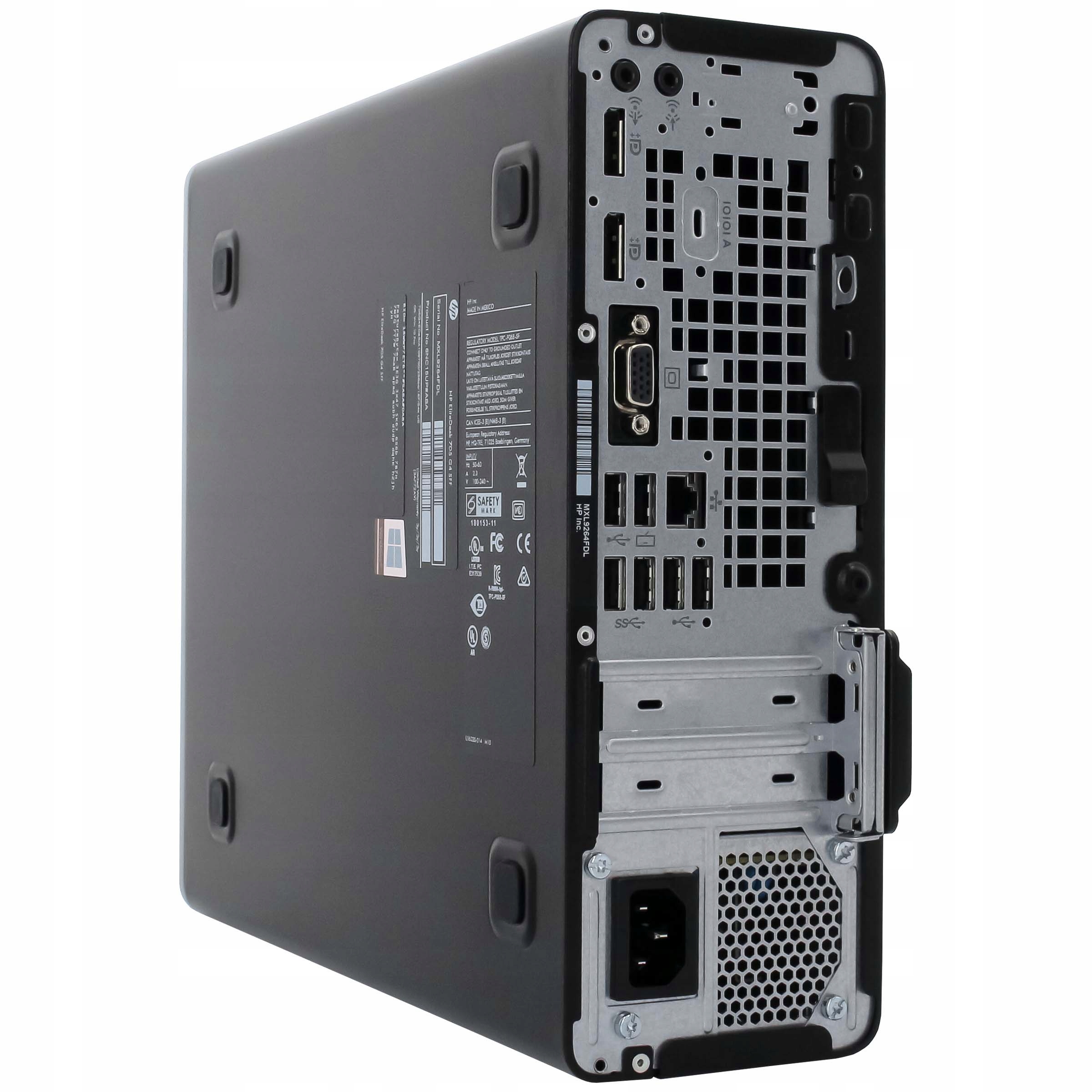 Komputer HP EliteDesk 705 G4 SFF AMD PRO A10 3.50GHz 16 GB 256 SSD Win10PRO Dołączone oprogramowanie Windows 10 Pro + sterowniki Antywirus Windows Defender