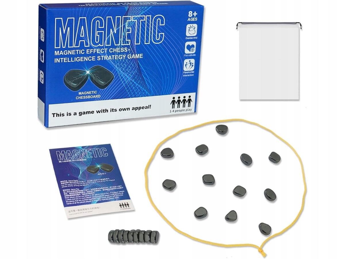 Gra Szachy Kamienie Magnetyczne Planszowa, Magnetyczna Gra Strategiczna, Ma