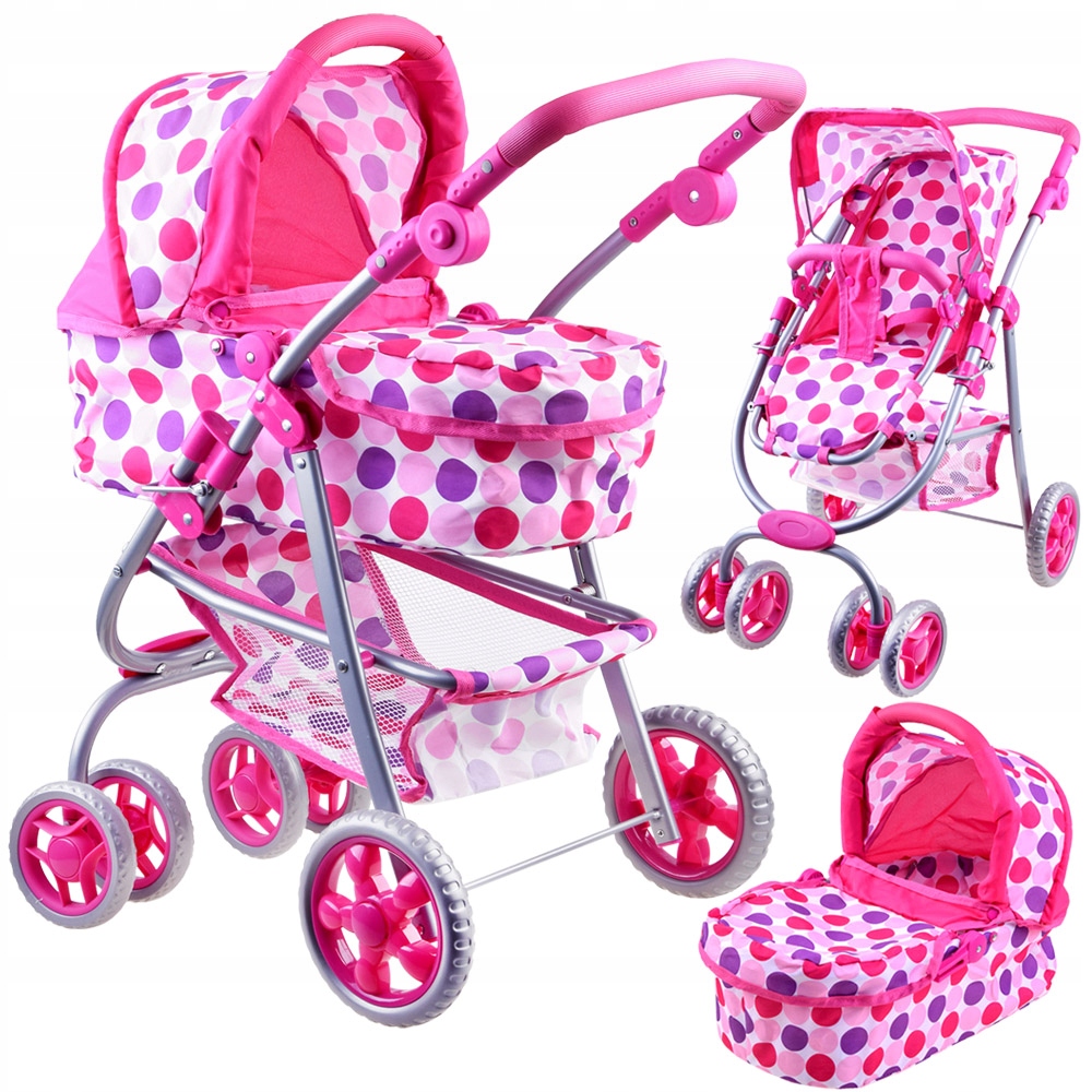 

Wózek dla lalek 3w1 spacerówka gondola ZA3895