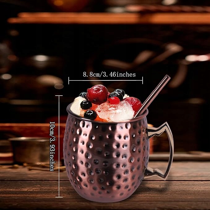 Zestaw do drinków Mule Mugs 4 kubki kieliszki podstawki Stal nierdzewna Kod producenta no9597