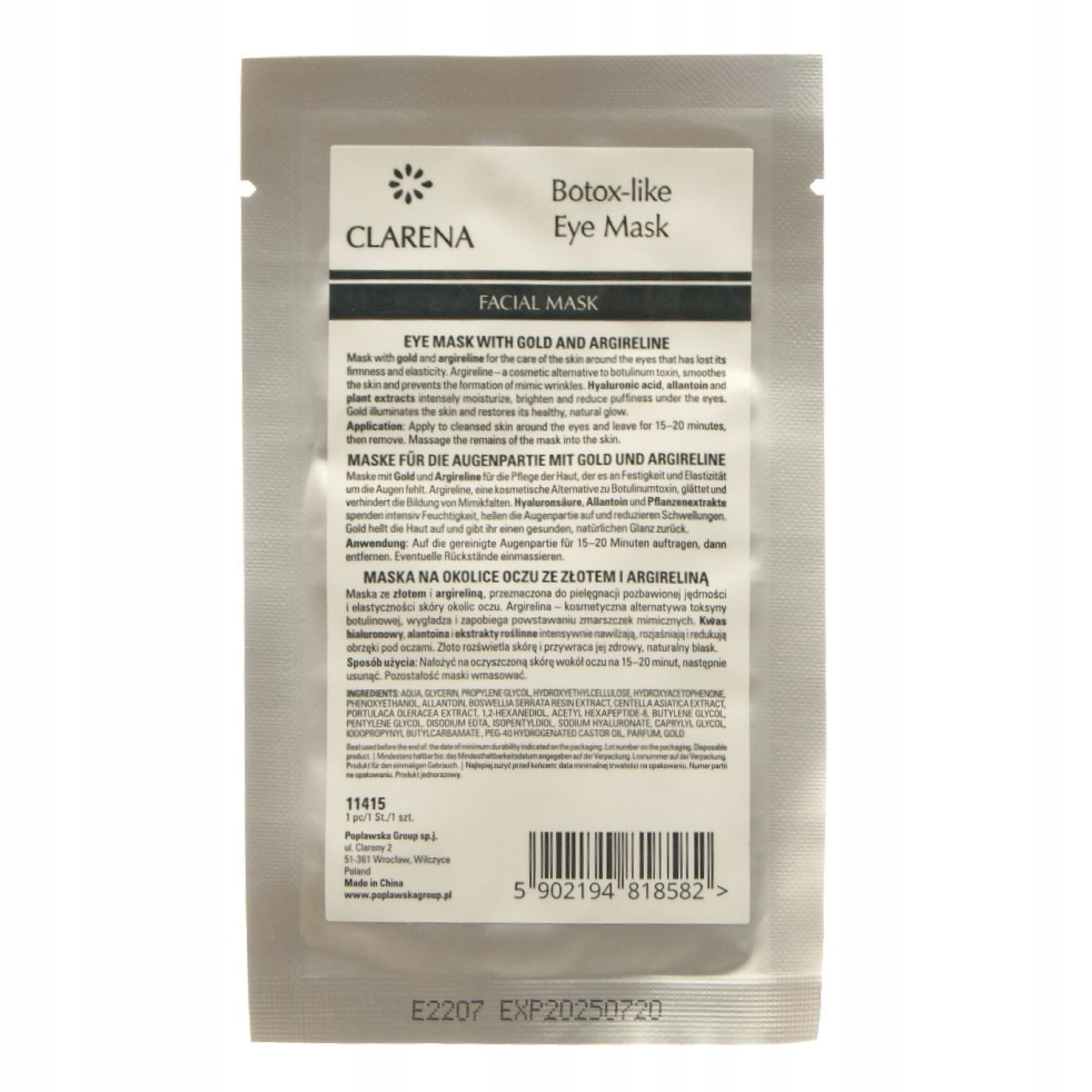 

Clarena Botox-like eye maska na okolice oczu