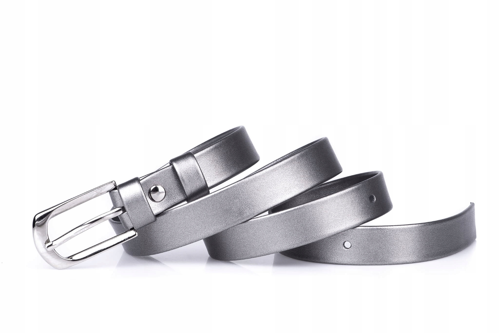 

Pasek damski klasyczny stare srebro mat 2 cm