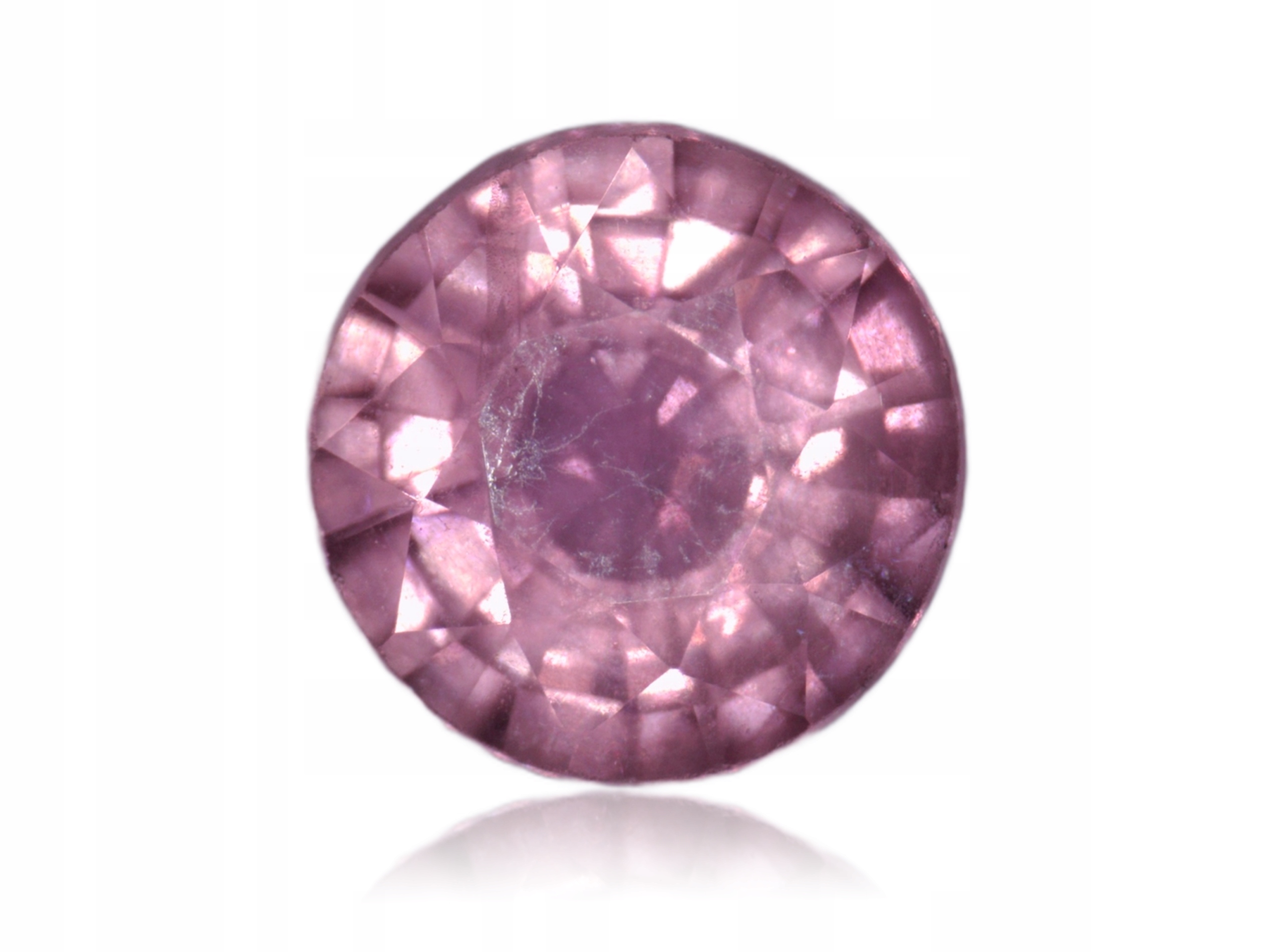 Safír 0.43ct Růžový Kulatý eCertifikát Wbd