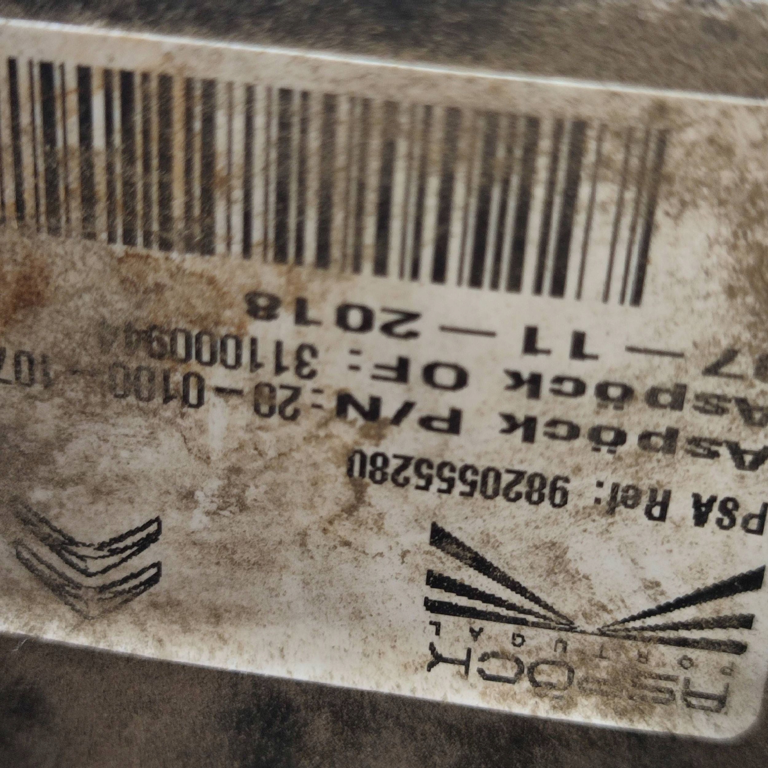 light rear rear part side right Peugeot Rifter 9820555280