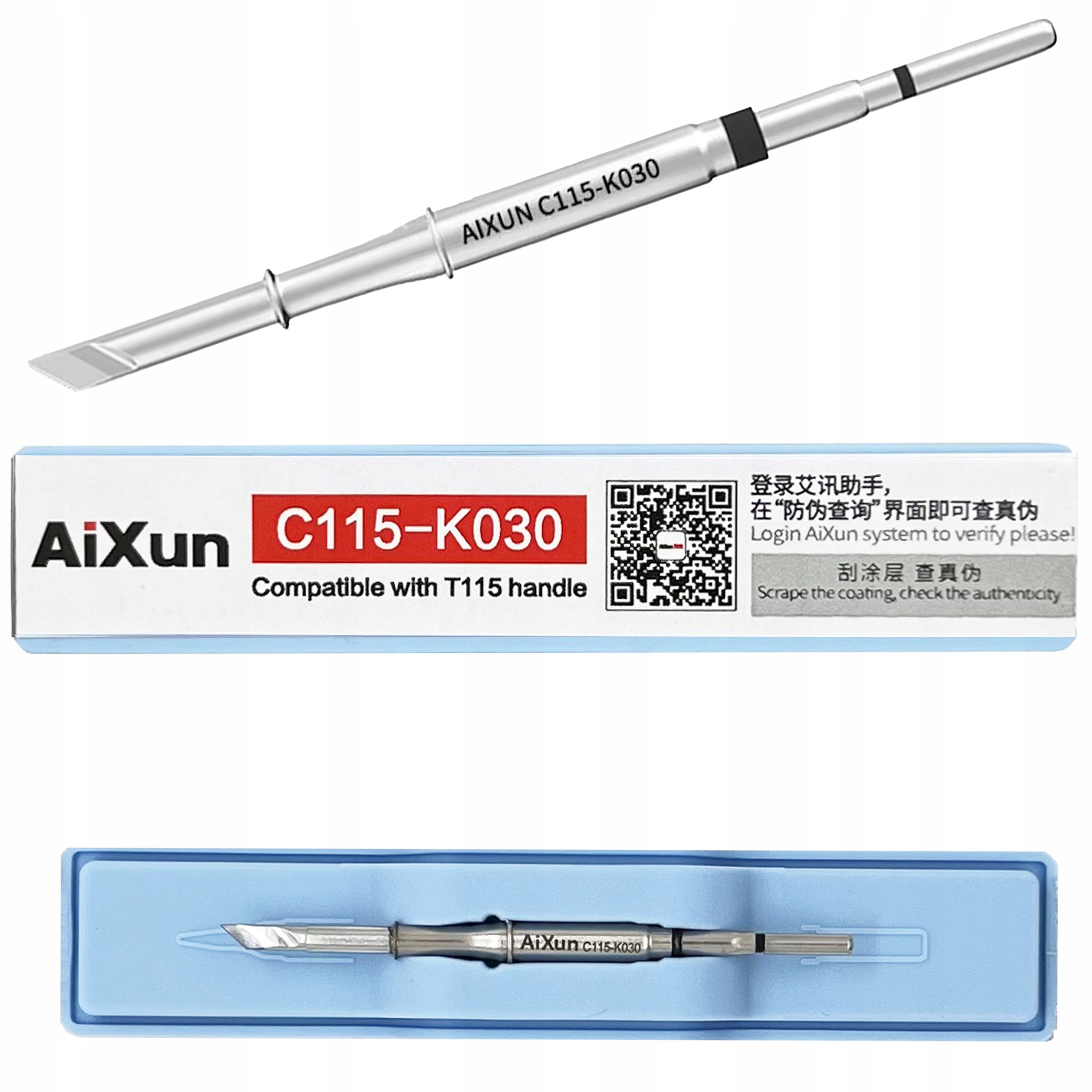 Přesný Pájecí Hrot Aixun C115-K030 Nůž 0,3 MM Techrebal