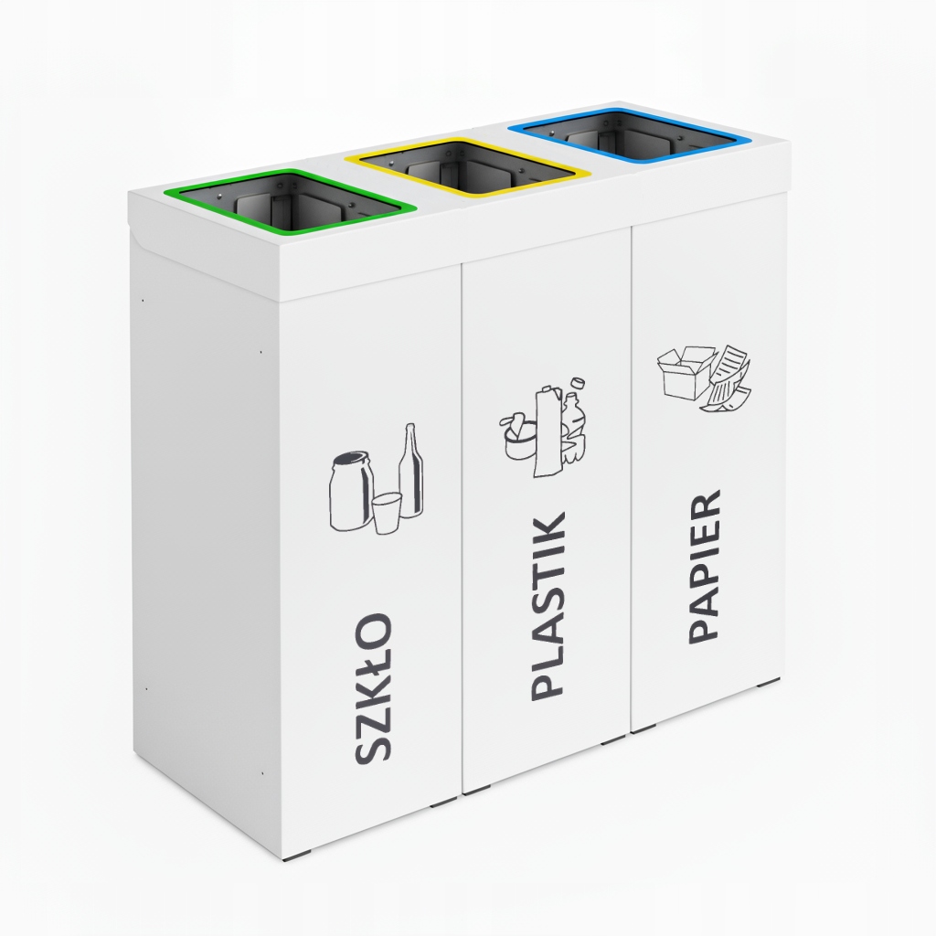 Odpadkový koš Deneb Levanto Pro, bílý