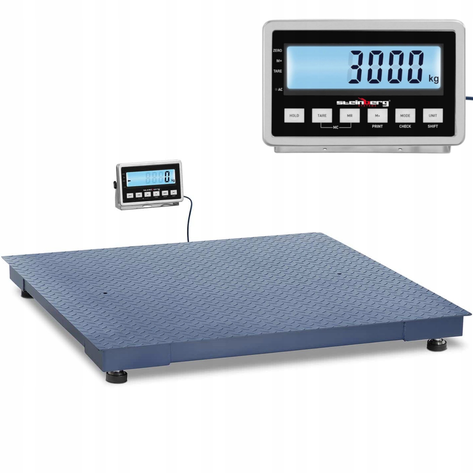 Skladovací Plošinová Váha LCD 120 X 120 CM 3000 Kg 1 Kg