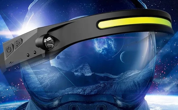 MOCNA LATARKA CZOŁOWA LED COB REFLEKTOR CZOŁÓWKA TURYSTYCZNA DO BIEGANIA Klasa wodoszczelności IPX 4