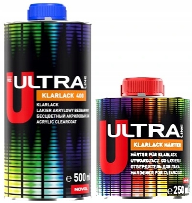 Novol Lakier bezbarwny Ultra Klarlack 400 2:1 500ml+ utwardzacz 250ml