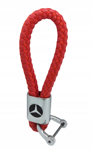 Mercedes Brelok Breloczek Pleciony Czerwony