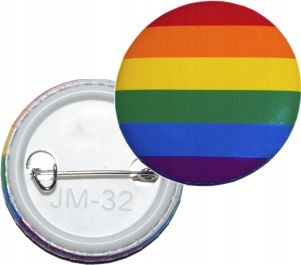 

Lgbt Button tęcza przypinka 32 mm