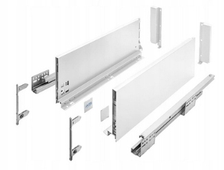 Szuflada Gtv Axis Pro B. Wysoka L450 H199 Biała Cichy Domyk Pełen Wysuw