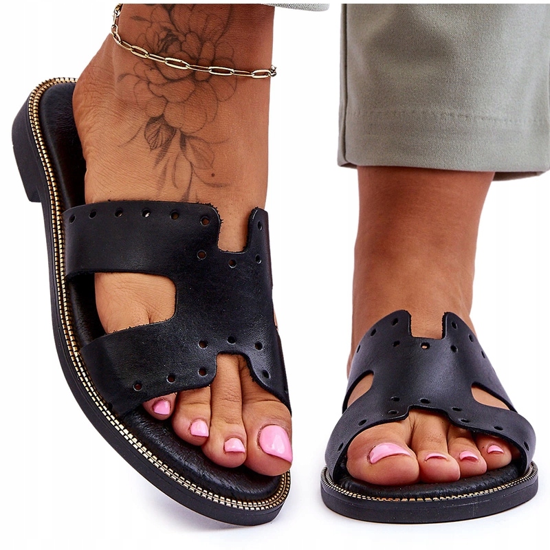 Nazouváky S Ozdobnými Výřezy Černé 36