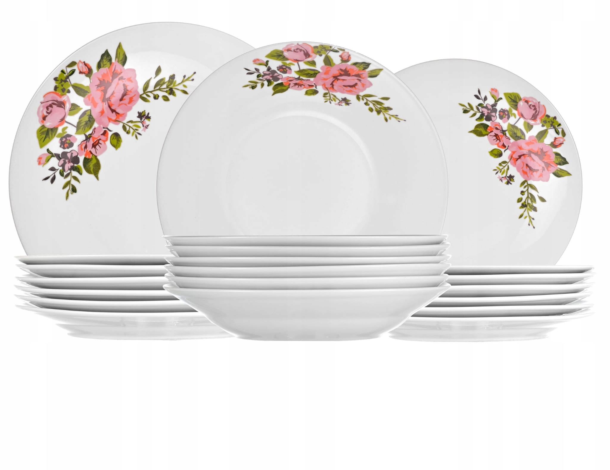 ZESTAW KOMPLET TALERZY SERWIS OBIADOWY 18EL