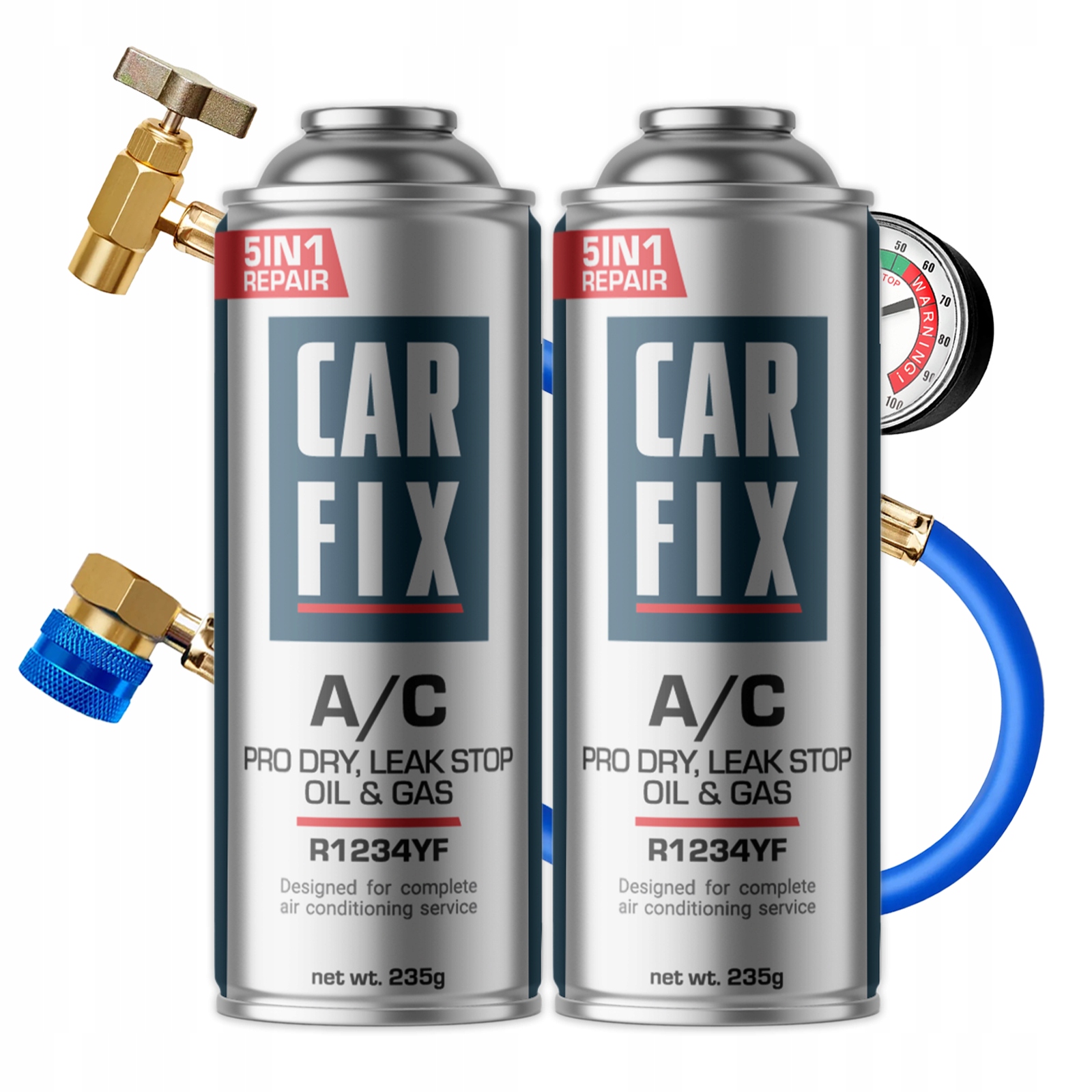Carfix 5v1 2x Plyn Do Klimatizace R1234YF Faktor Kabel R1234YF