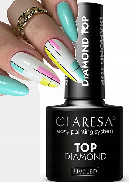 CLARESA TOP DIAMOND NO WIPE NA LAKIER HYBRYDOWY UV/LED BEZ PRZEMYWANIA