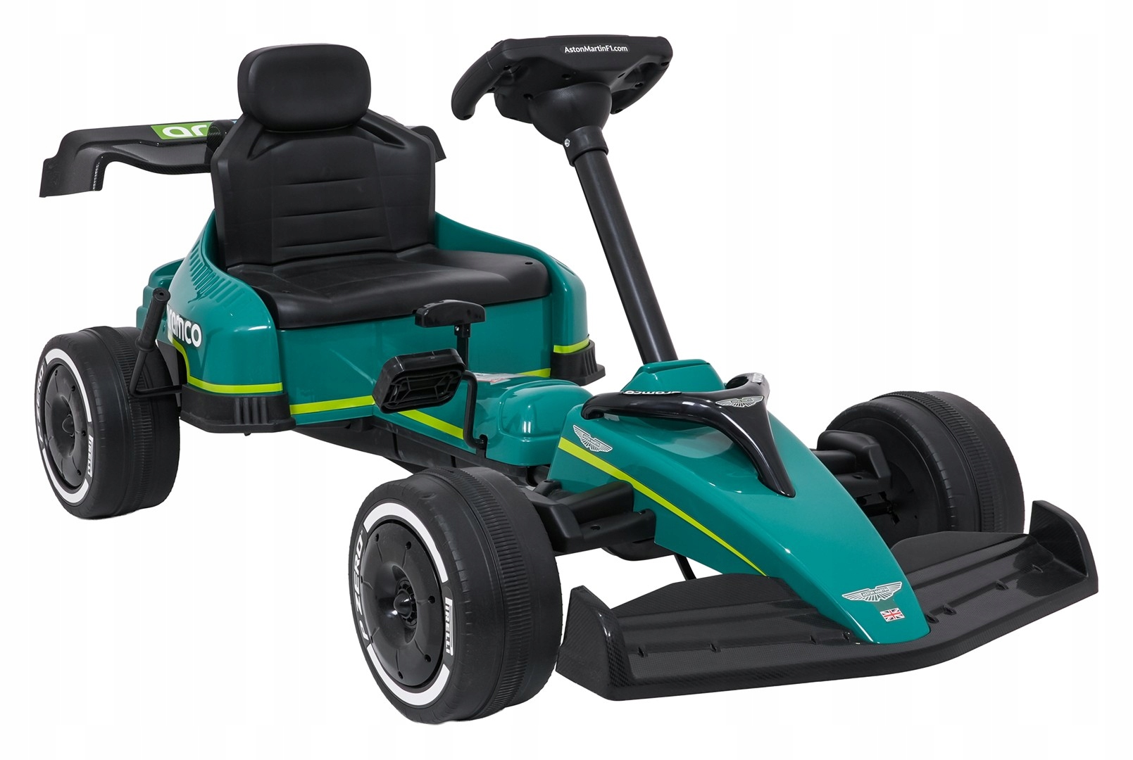 gokart na pedały dla dzieci Aston Martin napęd łańcuchowy Hamulec Ręczny