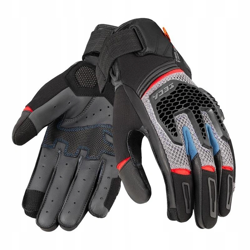 Rukavice Seca Gravel Grey/blue/red šedé, modré, červené Darčeky