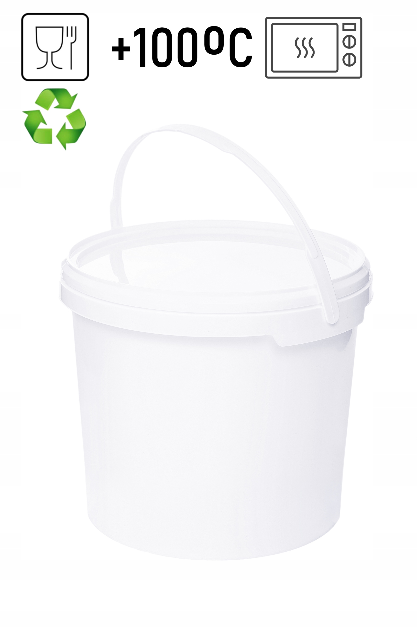 

Wiadro plastikowe 3 Litr Białe na Żywność!