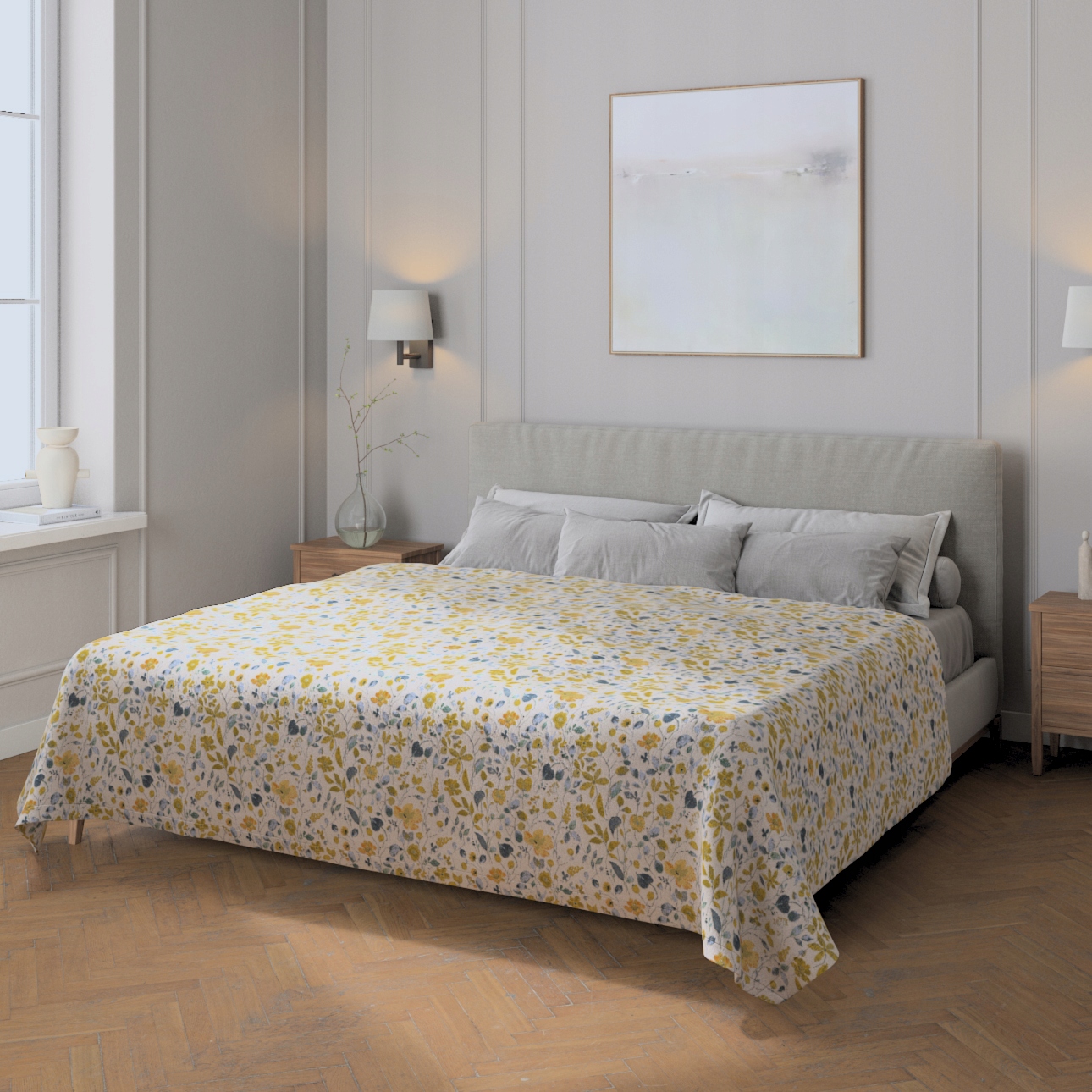 Dekoria Pled přehoz 220 x 260 cm, odstíny žluté 220 x 260 cm