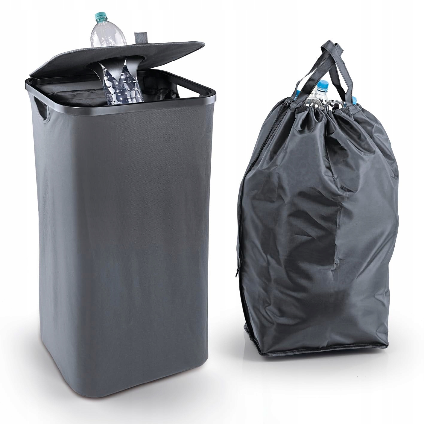 Zásobník na kaučukové fľaše 100 l, antracitový Hdpe do interiéru