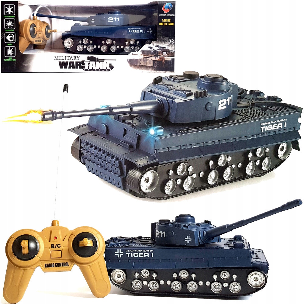 

Czołg Zdalnie sterowany na Pilota TIGER211 Strzela