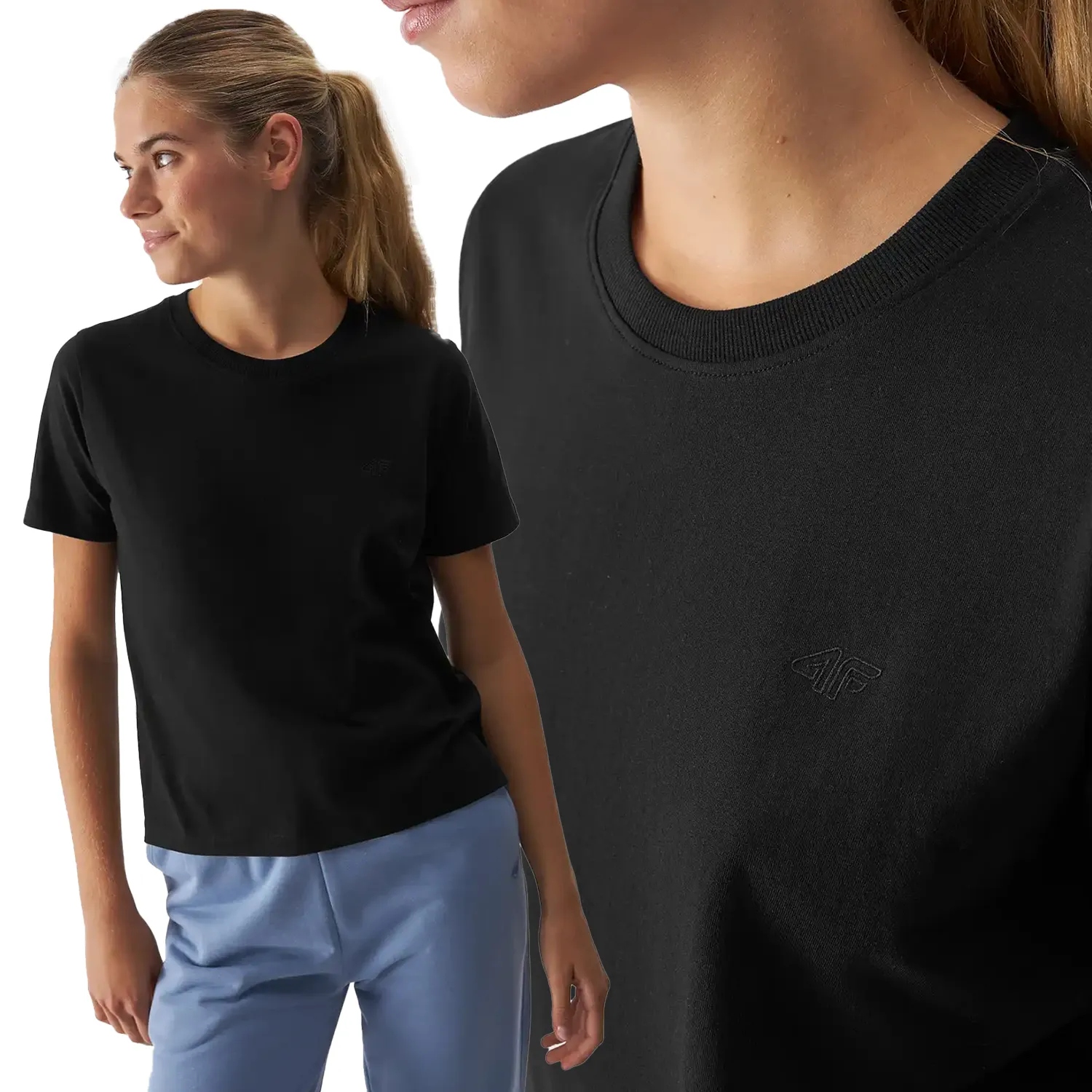 KOSZULKA DAMSKA 4F T-SHIRT SPORTOWY BAWEŁNIANY NA CO DZIEŃ AW241650 Marka 4F