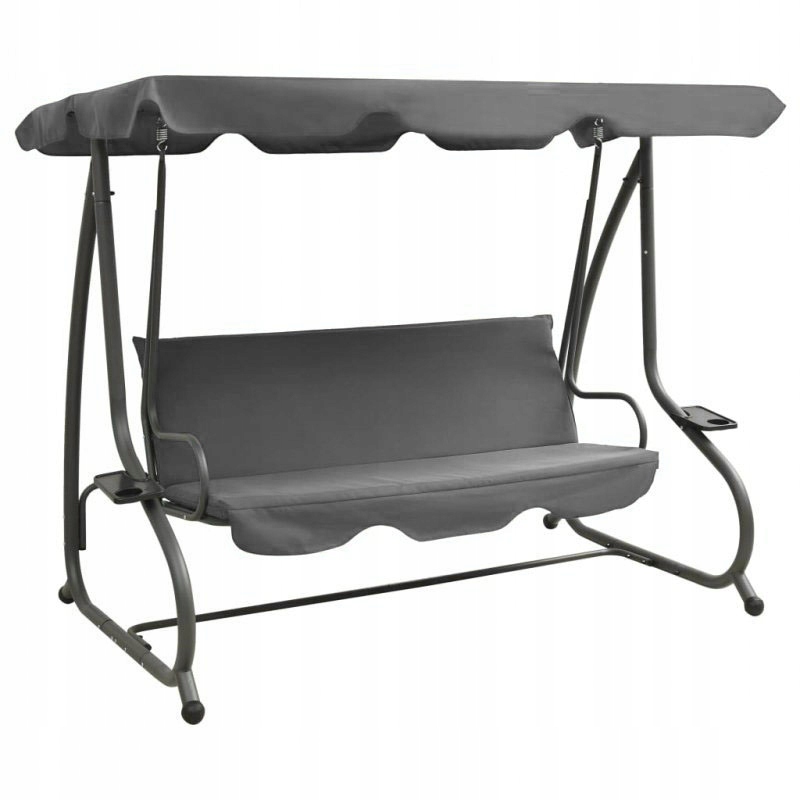 Huśtawka ogrodowa ławka bujana WZMACNIANA RELAX COMFORT szara Szerokość siedziska 50 cm