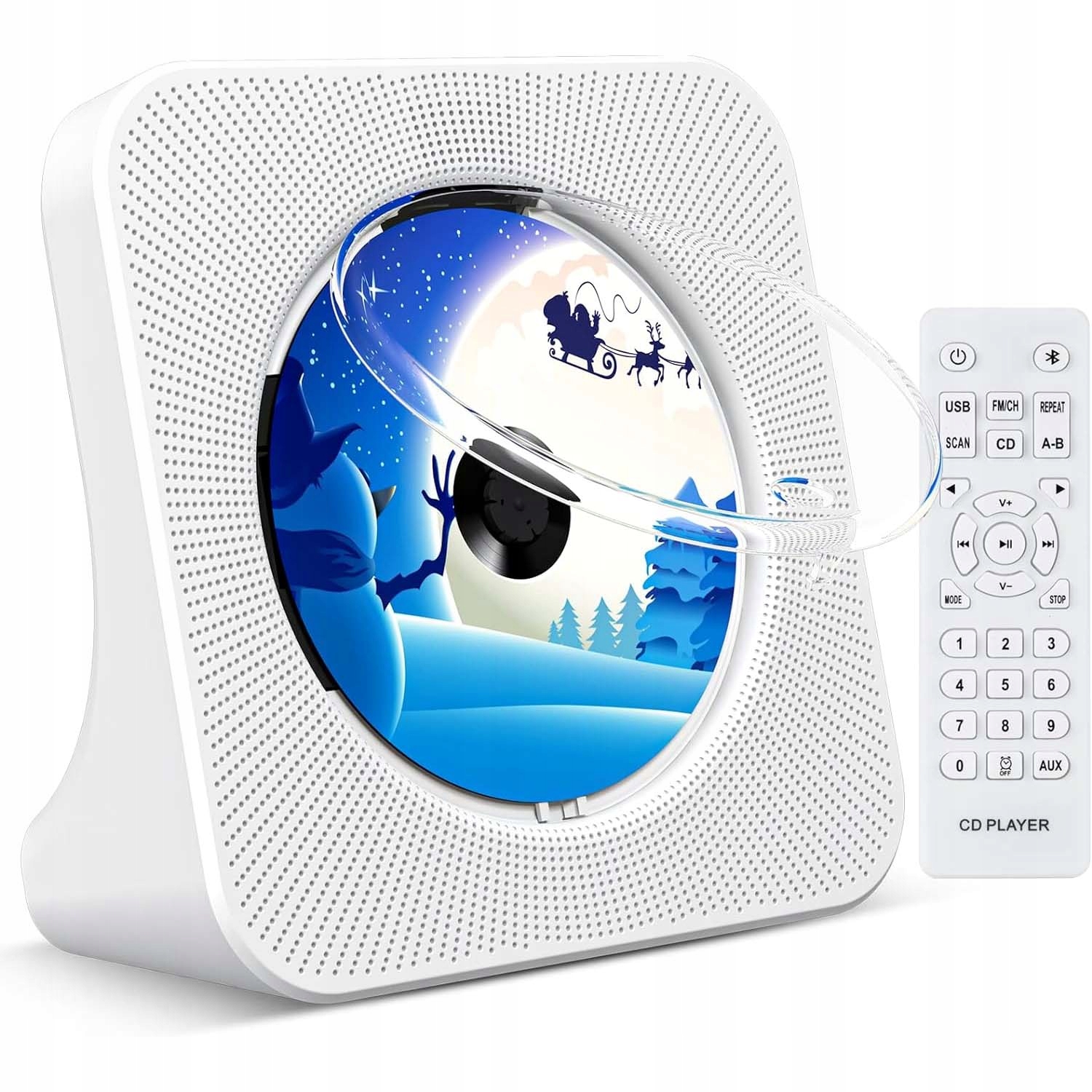 Přenosný Přehrávač CD Reproduktor Bluetooth 5.0 Rádio Fm Přehrávání Disku