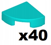 LEGO 25269 Tile Quarter Dark Turquoise 40 szt. N