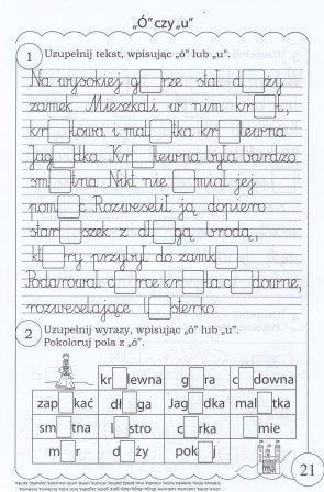 Testy ORTOGRAFICZNE - "Klasy 1-2" Język publikacji polski