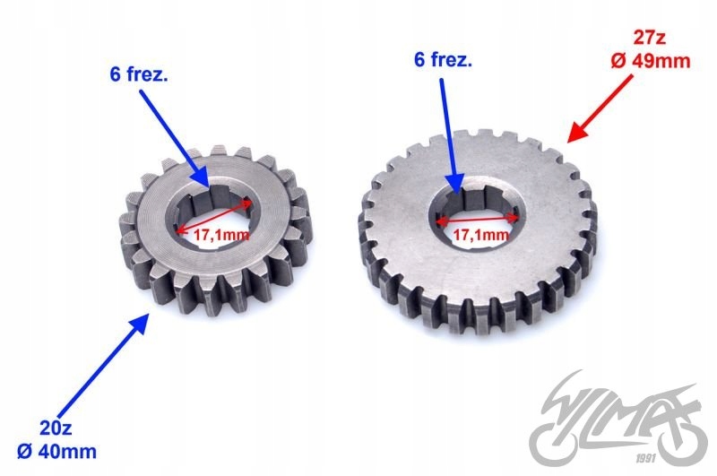 KOŁO SKRZYNIA BIEGÓW 20z 27z KPL ATV 110 Producent inny