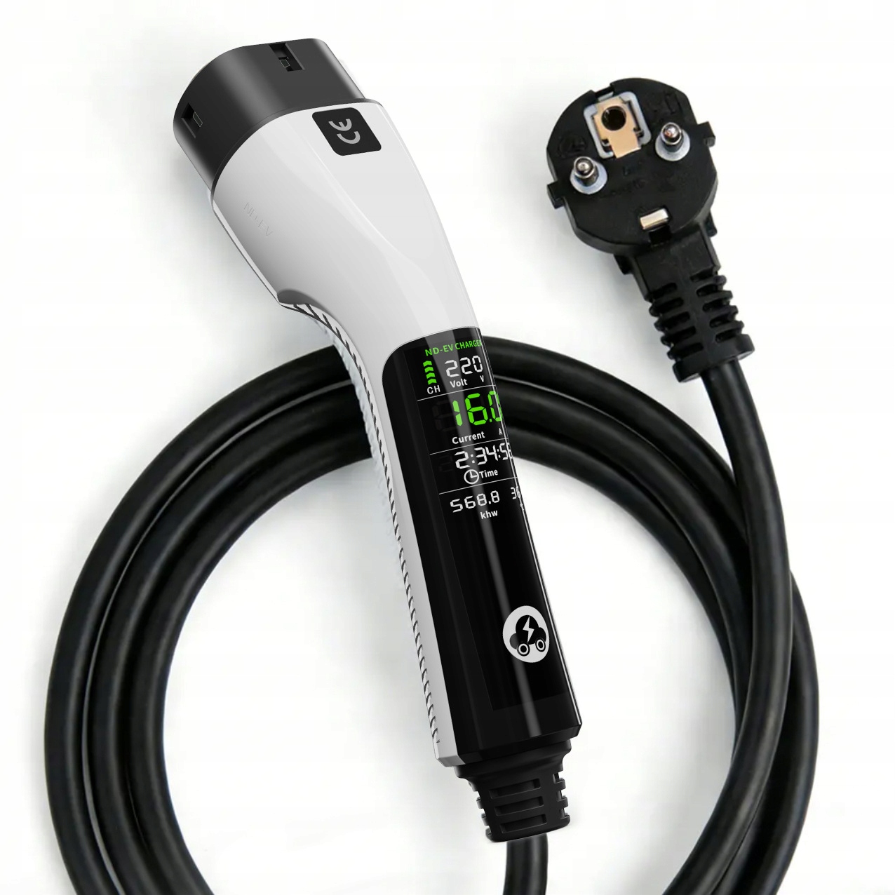 Prenosná Ev nabíjačka 3.5 kW 16A Typ 2 V2L Vybíjač IP65 Ce