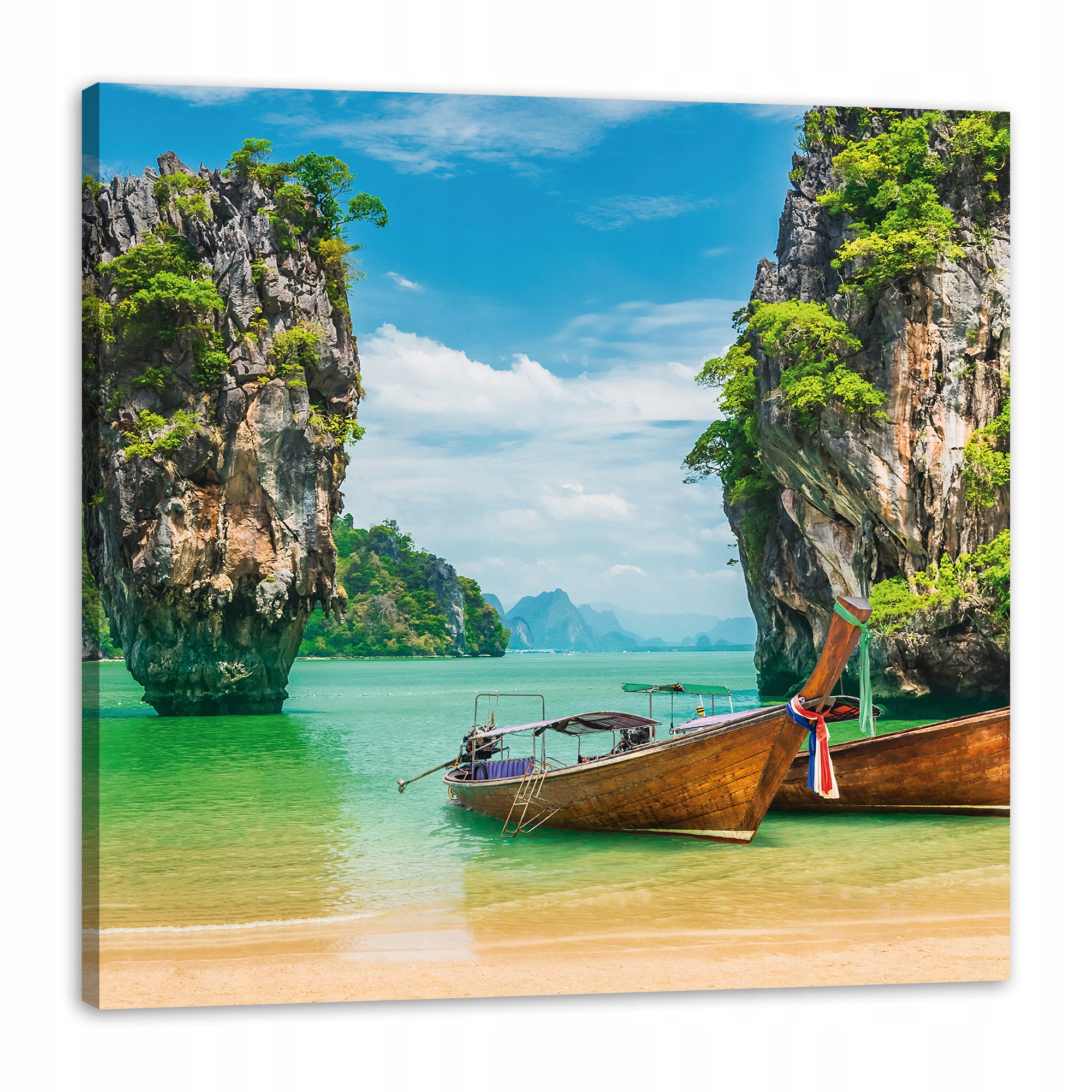 Obraz na plátně Lodě na břehu Voda Krajina 80x80 cm