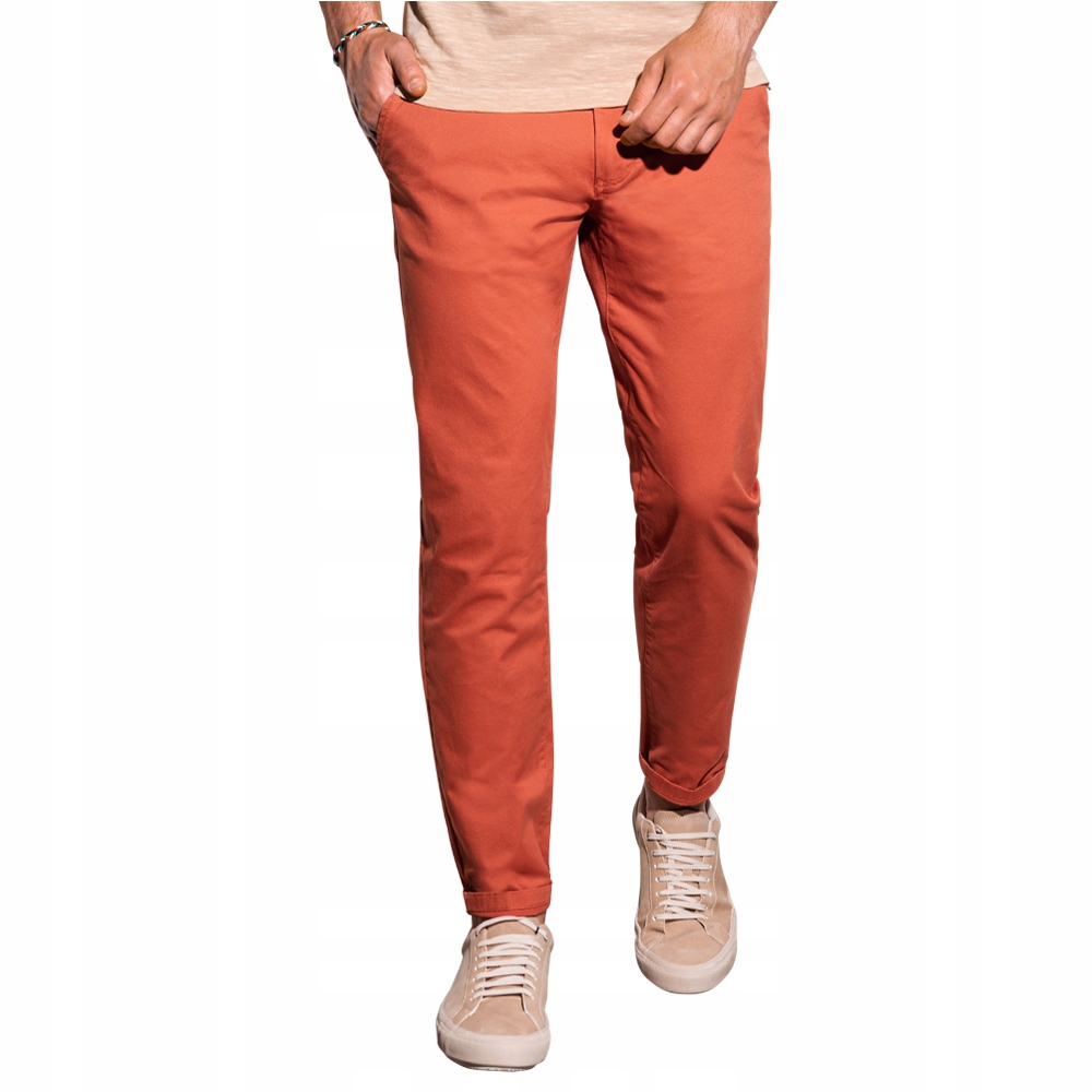 

Spodnie męskie chino casual P894 ceglaste L