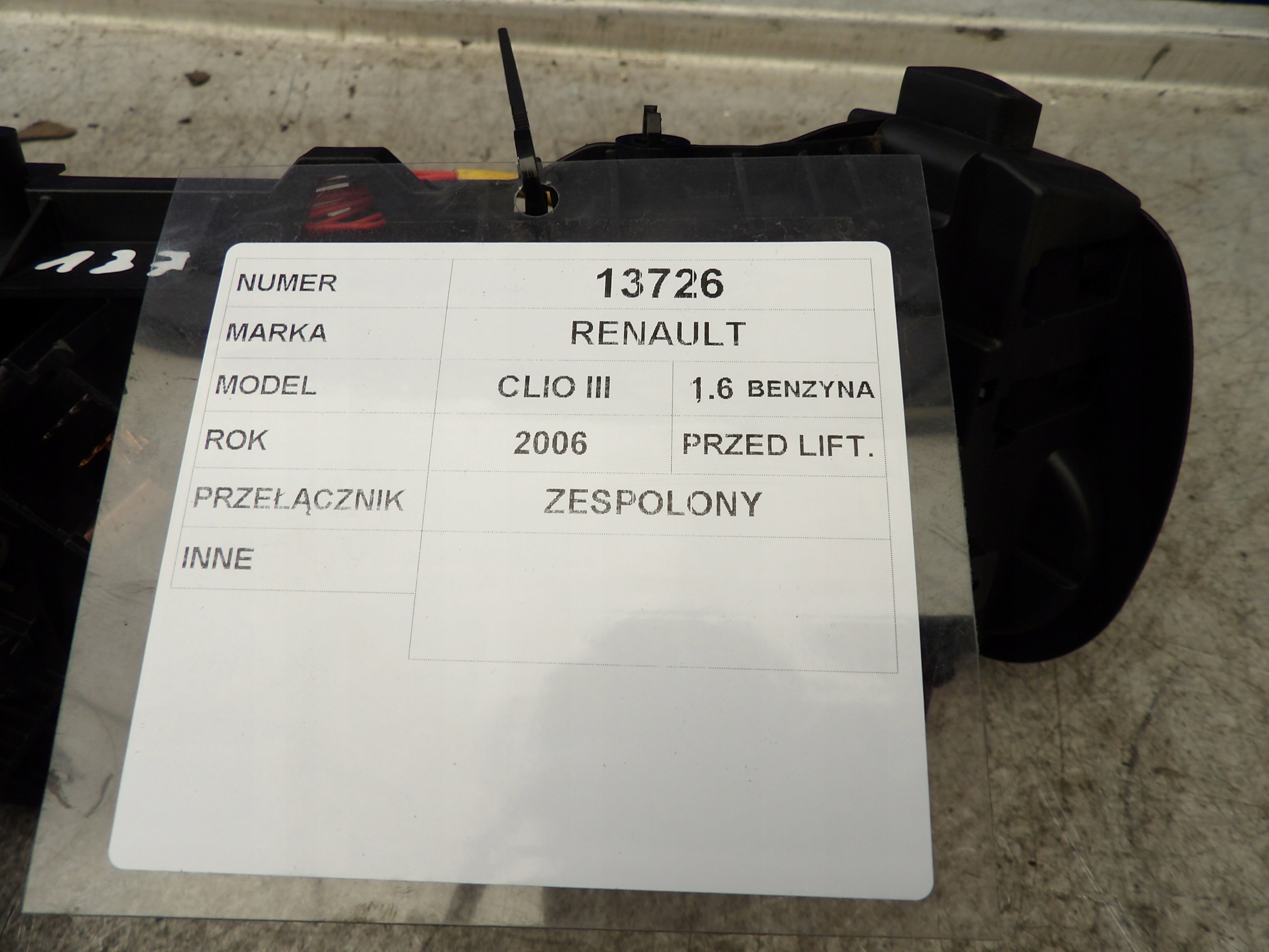 Renault Clio III DEVIO LUCI TERGICRISTALLO TERGI