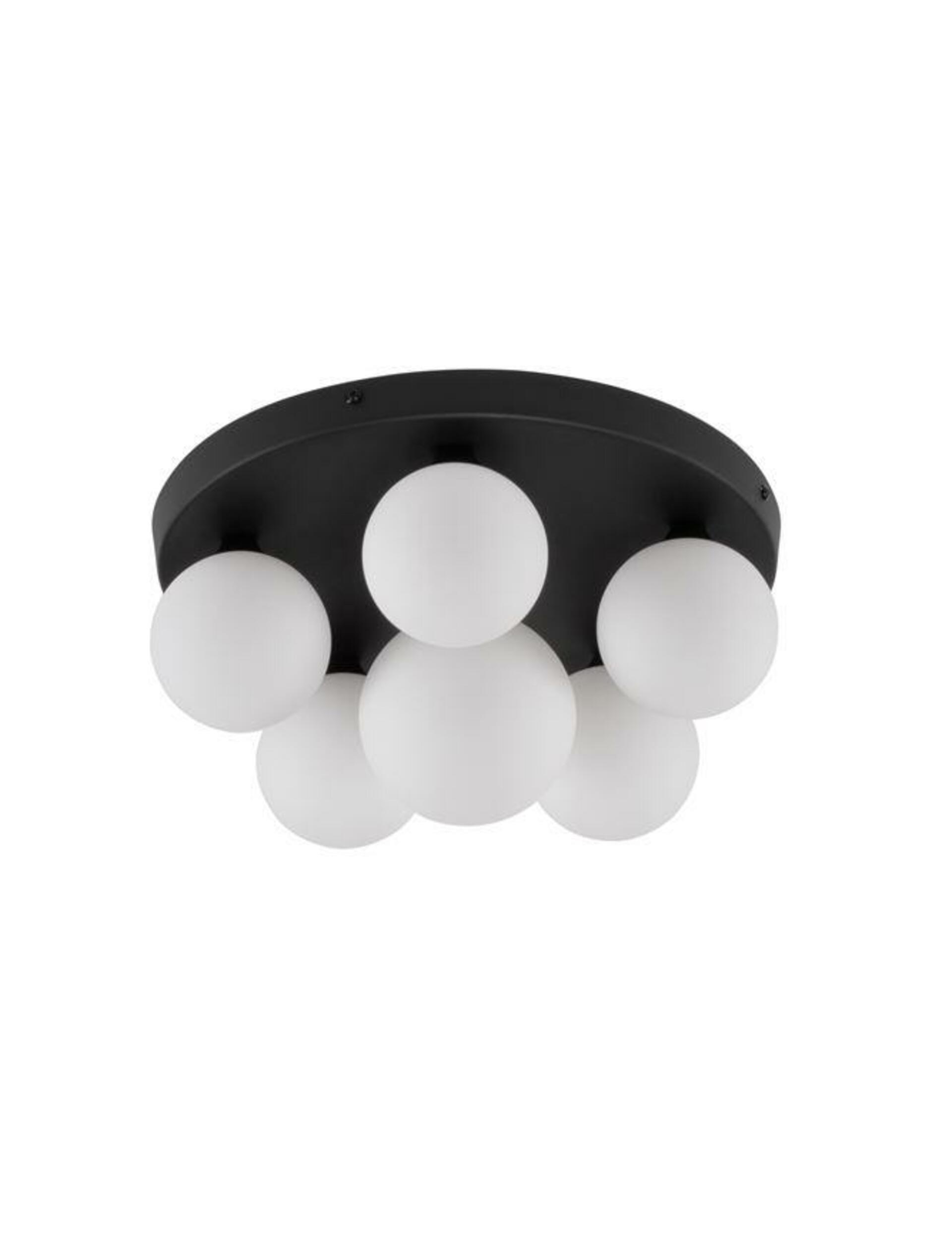 Nova Luce stropné svietidlo Edem čierny hliník opálové sklo G9 6x5W 220V IP20