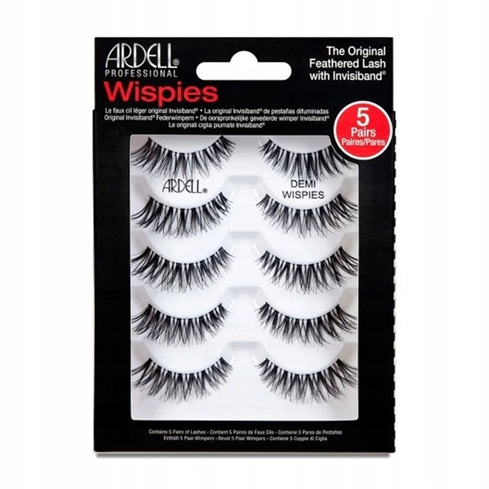 Přírodní voděodolné řasy Ardell Demi Wispies Multipack černé 5 ks