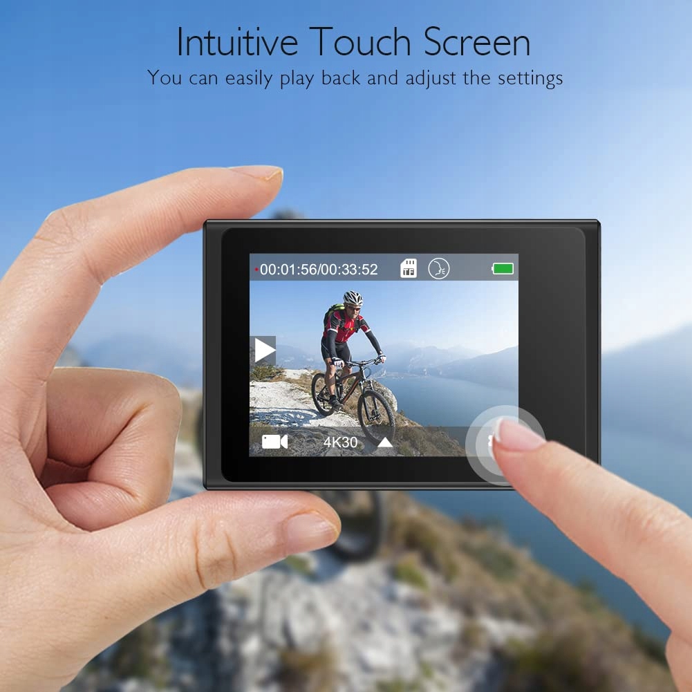 AKASO Kamera Sportowa 4K 30FPS 20MP WiFi Ekran Dotykowy EIS 4X Zoom 40m — miniatura 5