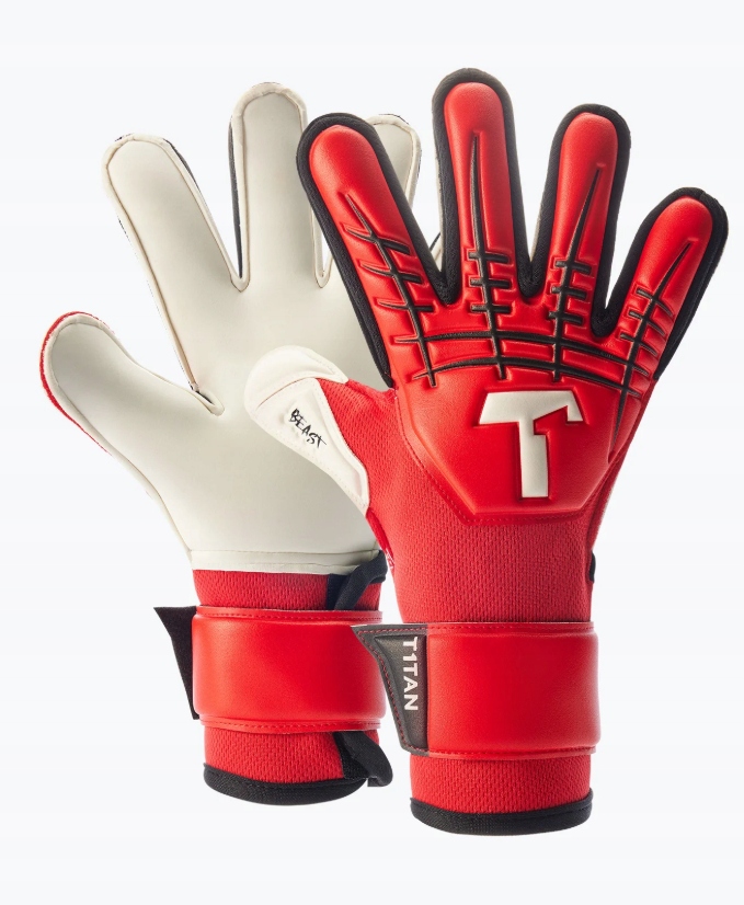 Rękawice Bramkarskie T1TAN Red Beast 3.0 r.5 Jr
