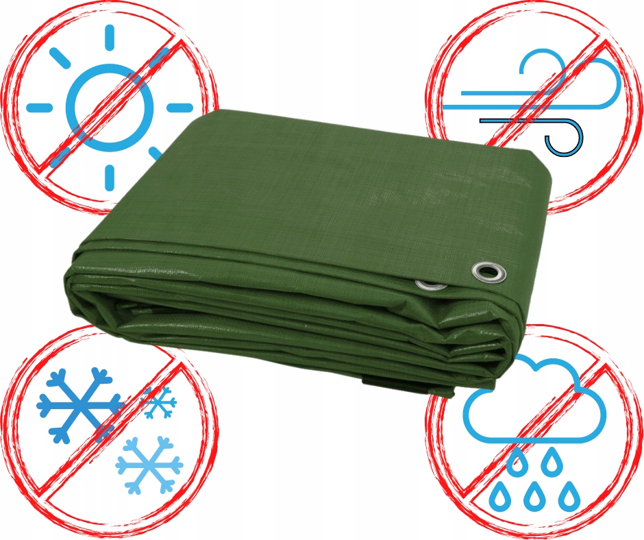 PLANDEKA GRUBA 3X4 MOCNA PŁACHTA MROZOODPORNA UV+ SAMOCHÓD WODOODPORNA Stan opakowania oryginalne