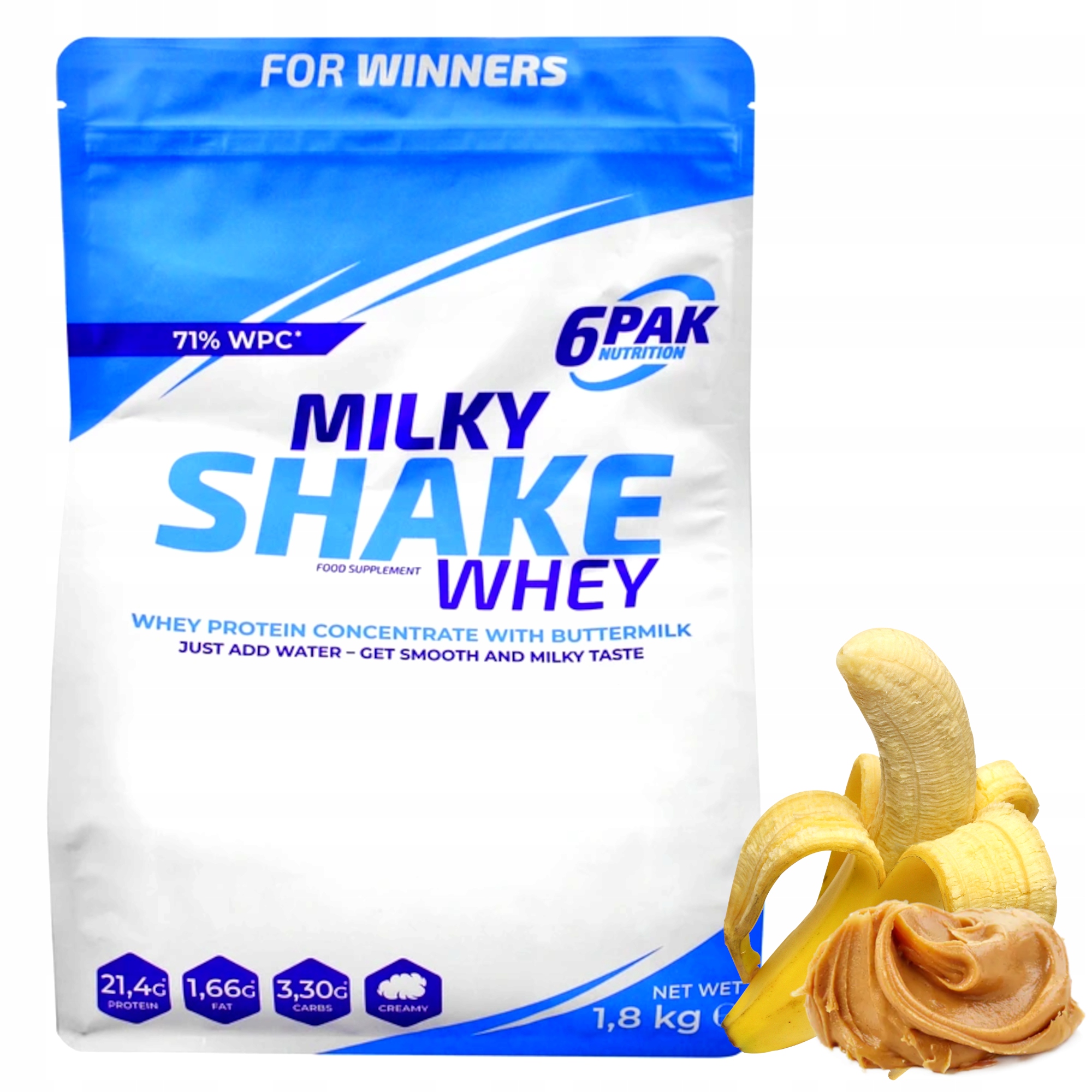 Balení 6 Kusů Milky Shake Whey 1800G Bílkoviny S Lahodnými Příchutěmi