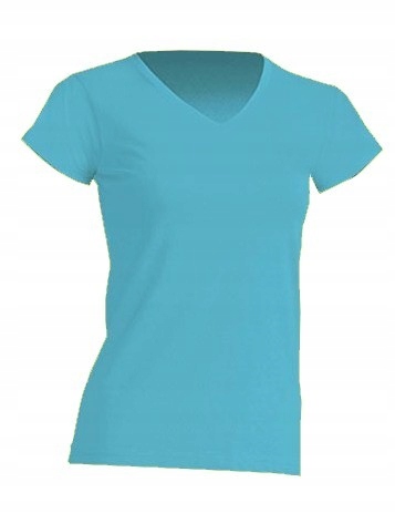 

T-shirt Koszulka Jhk Cmfp V-neck turkus Tu r. L