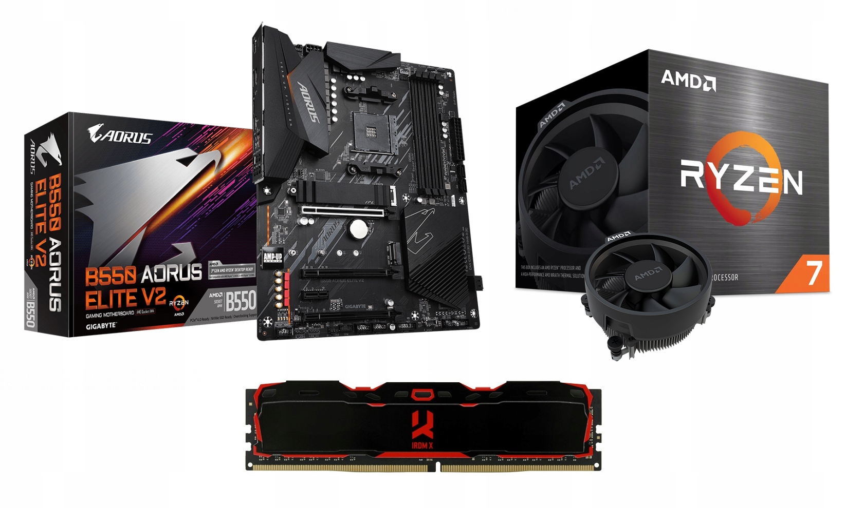 Zestaw Amd Ryzen 7 5700 B550 Aorus 64GB 3200