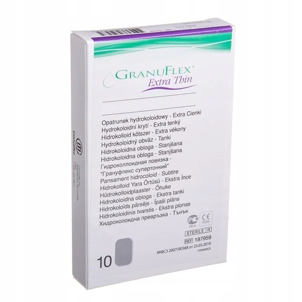 GRANUFLEX EXTRA THIN opatrunek hydrokoloidowy 10x10cm 5szt.