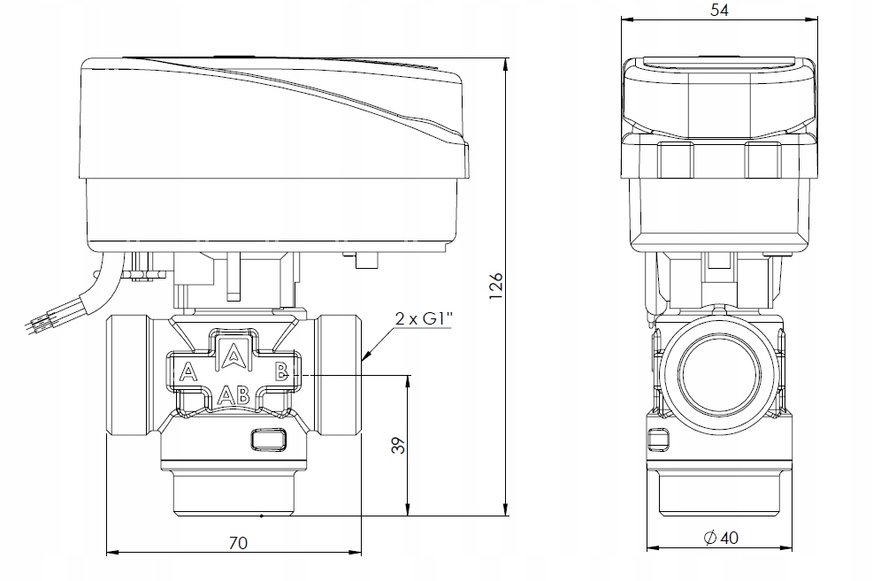 ZAWÓR 3-DROGOWY STREFOWY PRZEŁĄCZAJĄCY AFRISO AZV 643 1" 8 m3/h MOSIĘŻNY Cechy dodatkowe posiada atest do kontaktu z wodą pitną