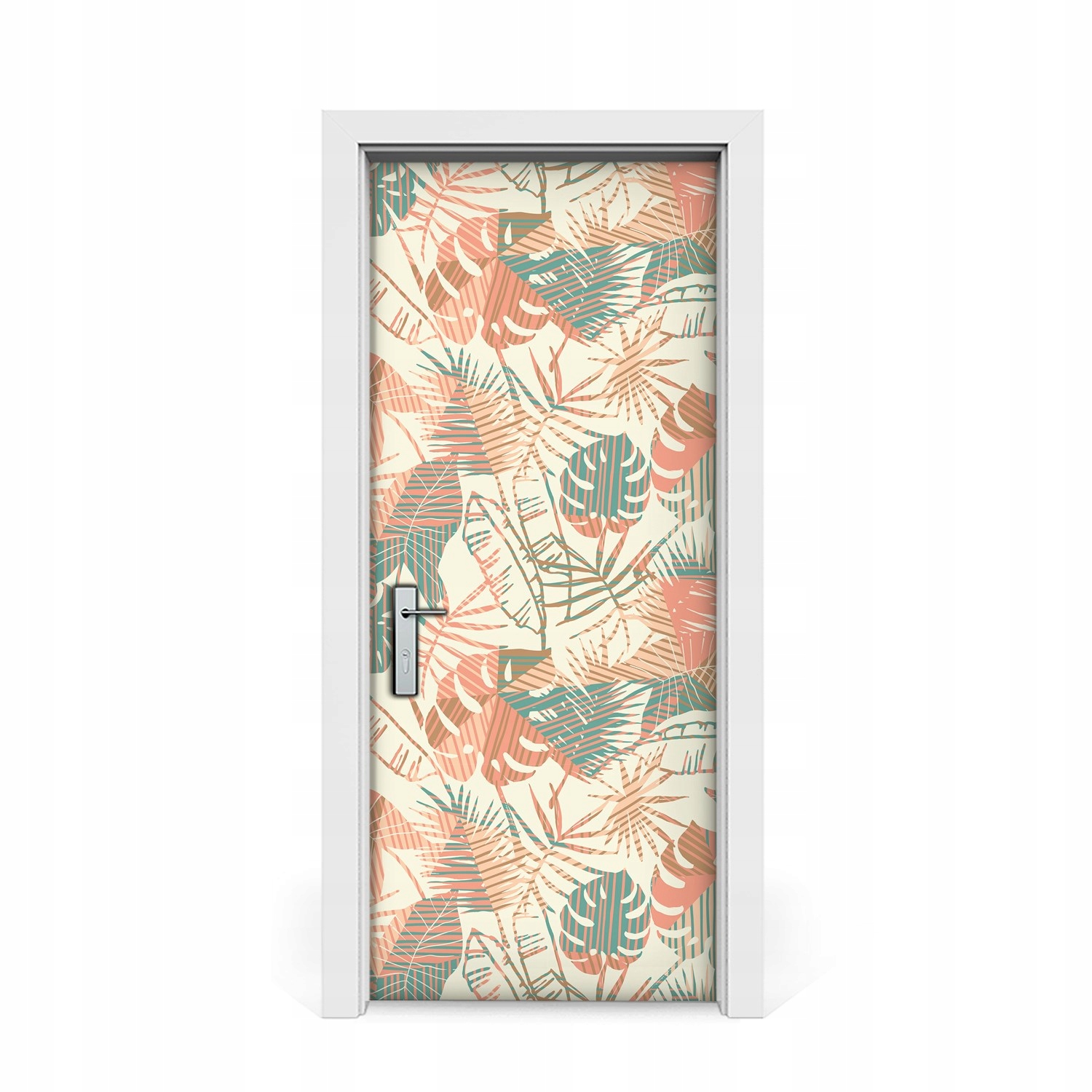 

Naklejka na drzwi okleina Kwiaty i liście 85x205